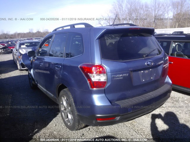 JF2SJAUC7FH574221 - 2015 SUBARU FORESTER 2.5I TOURING BLUE photo 3