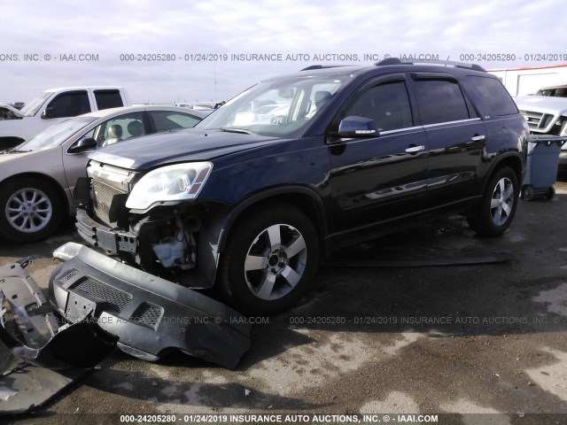 1GKKVRED5BJ155381 - 2011 GMC ACADIA SLT-1 BLUE photo 2