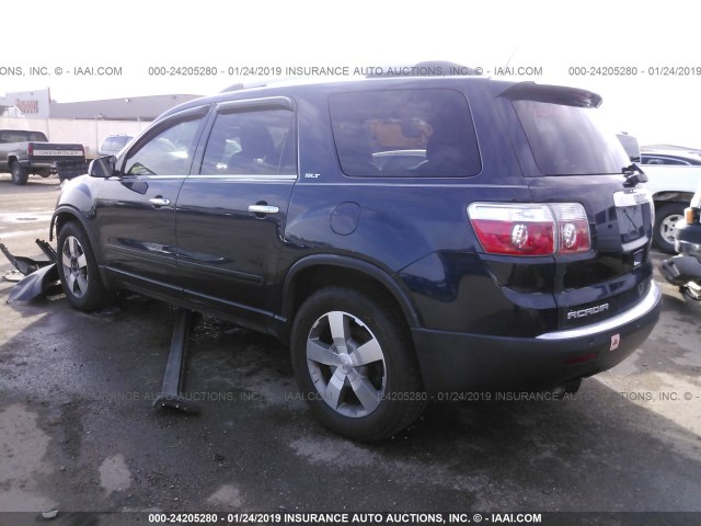 1GKKVRED5BJ155381 - 2011 GMC ACADIA SLT-1 BLUE photo 3