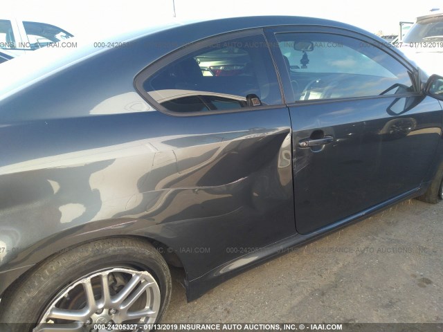 JTKDE177570144335 - 2007 TOYOTA SCION TC შავი ფოტო 6