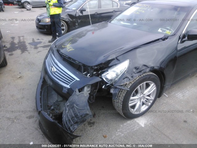 JN1CV6AR7BM354028 - 2011 INFINITI G37 BLACK photo 6