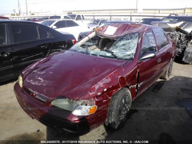 1NXBR12E4YZ373409 - 2000 TOYOTA COROLLA VE/CE/LE 勃艮第红 照片 2