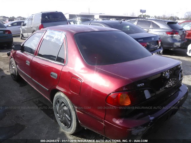 1NXBR12E4YZ373409 - 2000 TOYOTA COROLLA VE/CE/LE 勃艮第红 照片 3