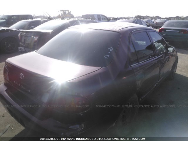 1NXBR12E4YZ373409 - 2000 TOYOTA COROLLA VE/CE/LE 勃艮第红 照片 4