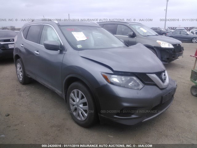 KNMAT2MT8GP681943 - 2016 NISSAN ROGUE S/SL/SV GRAY photo 1