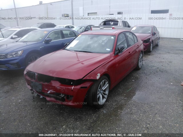 WBA3D3C51EK156454 - 2014 BMW 328 D RED photo 2