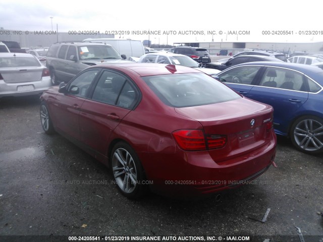 WBA3D3C51EK156454 - 2014 BMW 328 D RED photo 3