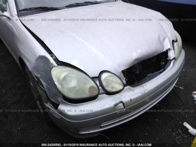 JT8BD69S340196525 - 2004 LEXUS GS 300 SILVER photo 6