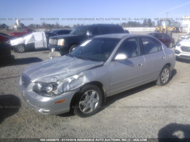 KMHDN46D25U995199 - 2005 HYUNDAI ELANTRA GLS/GT SILVER photo 2