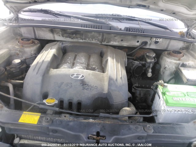 KM8SC13D92U175097 - 2002 HYUNDAI SANTA FE GLS/LX SILVER photo 10