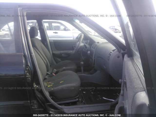 KMHCG45C72U333726 - 2002 HYUNDAI ACCENT GL BLACK photo 5