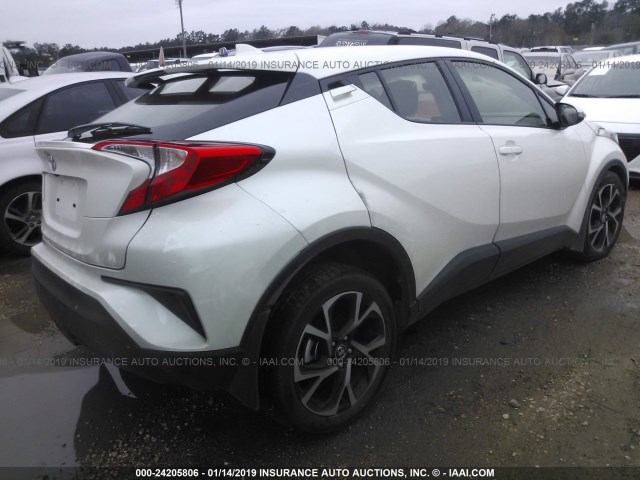 JTNKHMBX3J1006224 - 2018 TOYOTA C-HR XLE/XLE PREMIUM WHITE photo 4