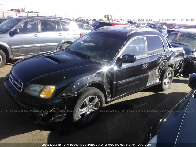 4S4BT63C266102877 - 2006 SUBARU BAJA TURBO BLACK photo 2