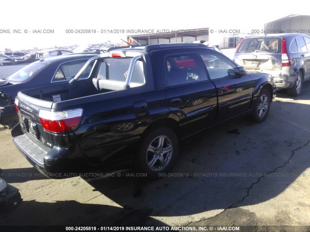 4S4BT63C266102877 - 2006 SUBARU BAJA TURBO BLACK photo 4