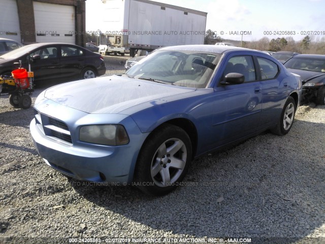 2B3KA43H87H709085 - 2007 DODGE CHARGER SE/SXT BLUE photo 2