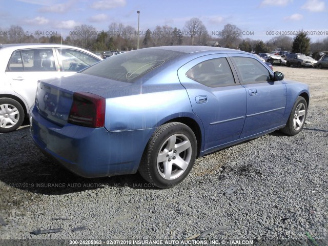 2B3KA43H87H709085 - 2007 DODGE CHARGER SE/SXT BLUE photo 4