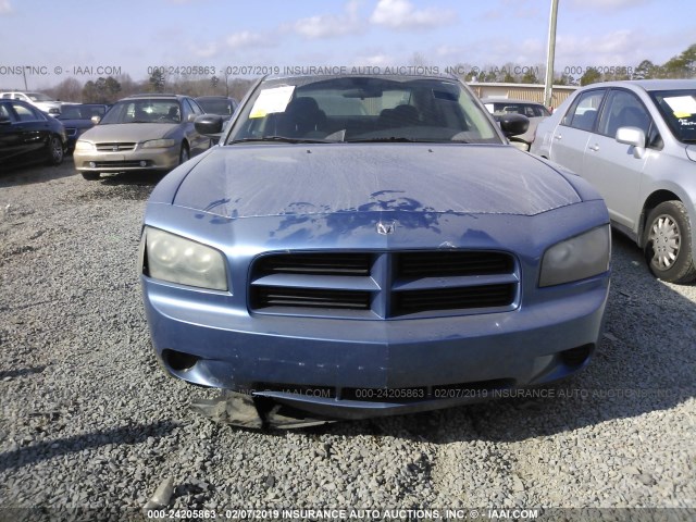 2B3KA43H87H709085 - 2007 DODGE CHARGER SE/SXT BLUE photo 6