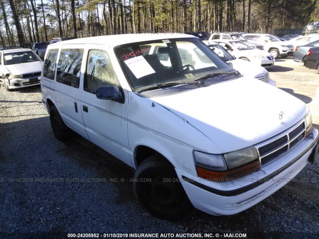 2B4GD45R2MR208407 - 1991 DODGE CARAVAN SE WHITE photo 1