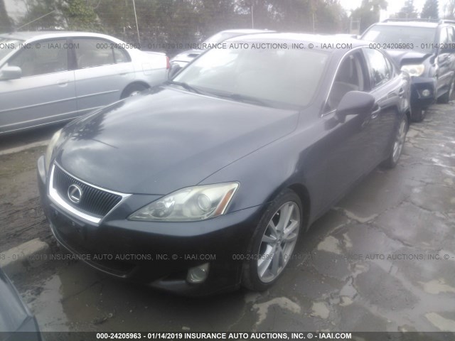 JTHBE262665002974 - 2006 LEXUS IS 350 BLACK photo 2