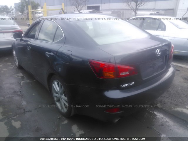 JTHBE262665002974 - 2006 LEXUS IS 350 BLACK photo 3