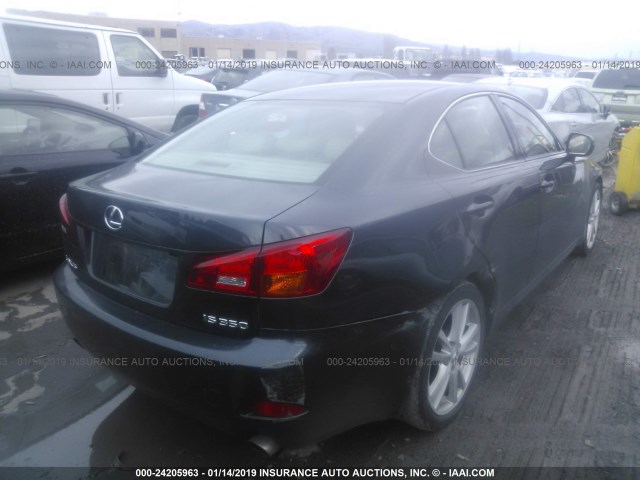 JTHBE262665002974 - 2006 LEXUS IS 350 BLACK photo 4