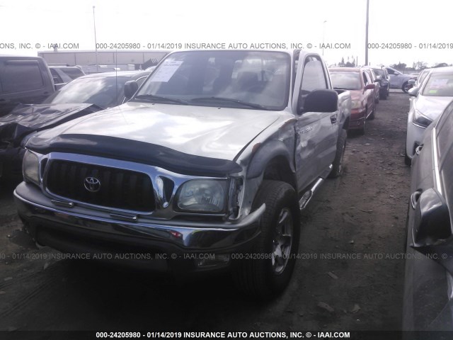 5TEHN72N42Z012466 - 2002 TOYOTA TACOMA DOUBLE CAB 银色 照片 2
