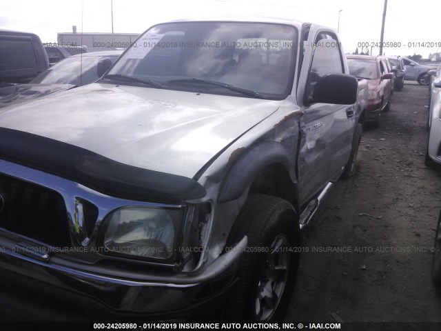 5TEHN72N42Z012466 - 2002 TOYOTA TACOMA DOUBLE CAB 银色 照片 6