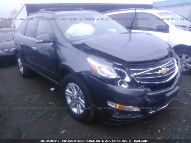 1GNKRHKD1EJ133355 - 2014 CHEVROLET TRAVERSE LT GRAY photo 1