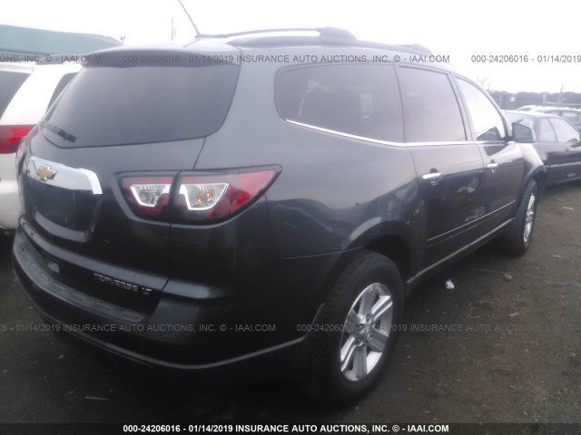 1GNKRHKD1EJ133355 - 2014 CHEVROLET TRAVERSE LT GRAY photo 4