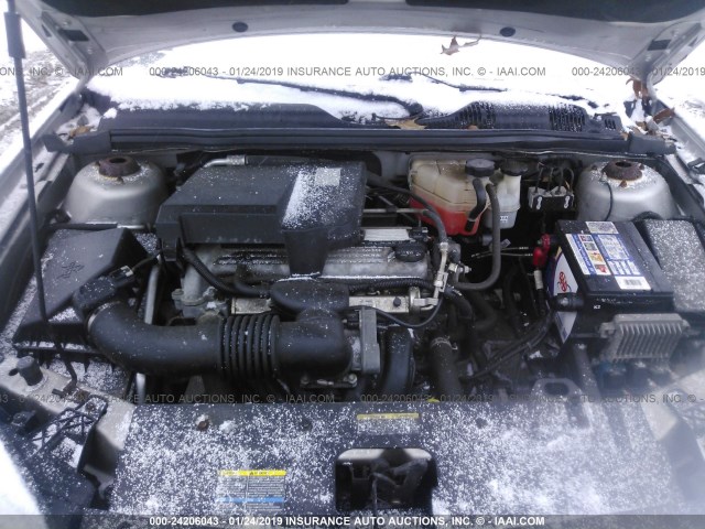 1G1ZS51FX6F147393 - 2006 CHEVROLET MALIBU LS ვერცხლისფერი ფოტო 10