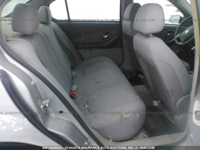1G1ZS51FX6F147393 - 2006 CHEVROLET MALIBU LS ვერცხლისფერი ფოტო 8