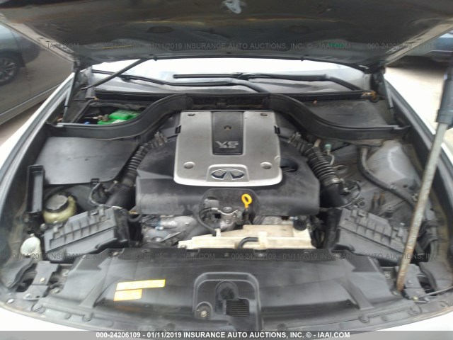 JNKBV61E08M218319 - 2008 INFINITI G35 GRAY photo 10
