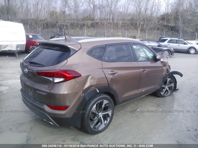 KM8J33A27GU197471 - 2016 HYUNDAI TUCSON LIMITED/SPORT AND ECO/SE BROWN photo 4