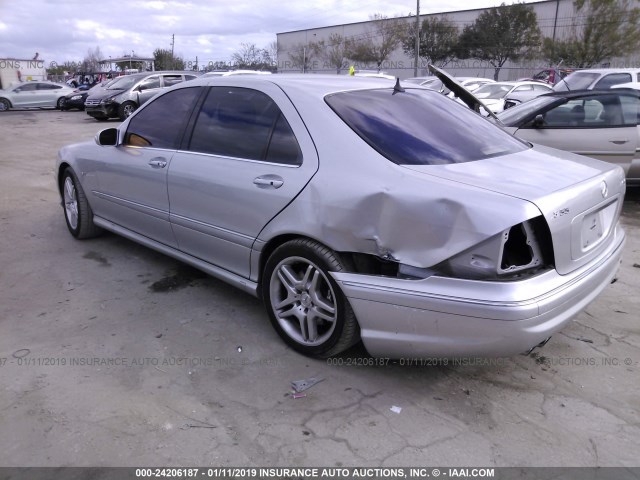 WDBNG74J34A429709 - 2004 MERCEDES-BENZ S 55 AMG SILVER photo 3