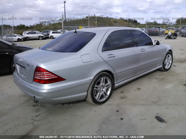 WDBNG74J34A429709 - 2004 MERCEDES-BENZ S 55 AMG SILVER photo 4