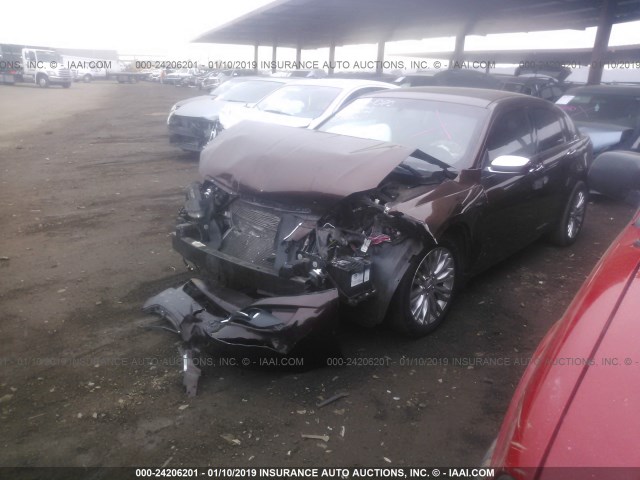 1C3CCBCGXCN226910 - 2012 CHRYSLER 200 LIMITED BROWN photo 2