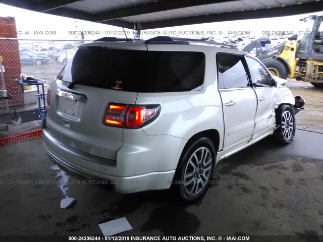 1GKKRTKD3DJ160605 - 2013 GMC ACADIA DENALI WHITE photo 4