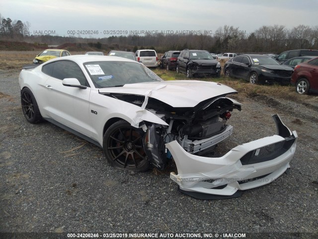 1FA6P8CF7H5280850 - 2017 FORD MUSTANG GT WHITE photo 1