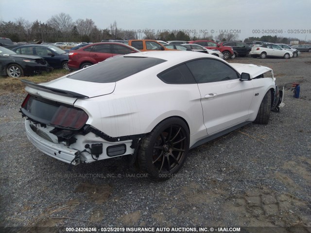 1FA6P8CF7H5280850 - 2017 FORD MUSTANG GT WHITE photo 4