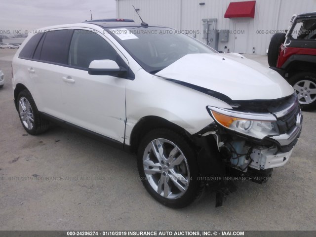 2FMDK3JC8DBA58038 - 2013 FORD EDGE SEL WHITE photo 1