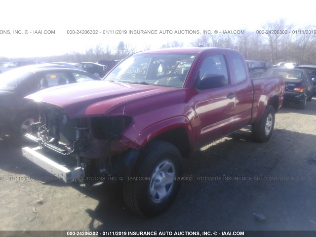 5TFSX5EN0HX050941 - 2017 TOYOTA TACOMA ACCESS CAB/SR/SR5 RED photo 2