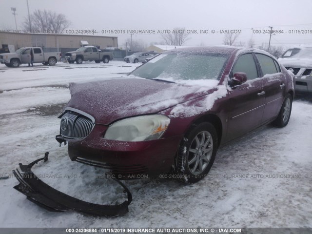 1G4HD57298U114221 - 2008 BUICK LUCERNE CXL RED photo 2