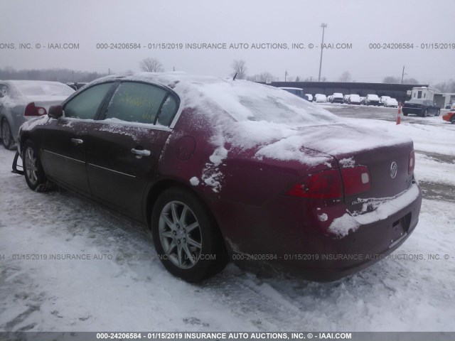 1G4HD57298U114221 - 2008 BUICK LUCERNE CXL RED photo 3