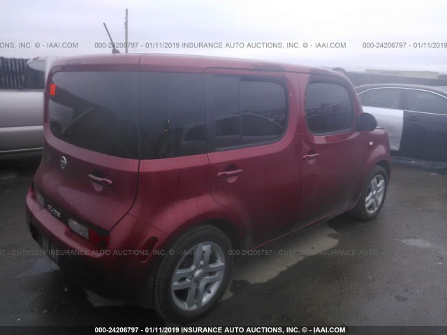 JN8AZ2KR8AT153828 - 2010 NISSAN CUBE S/SL/KROM RED photo 4