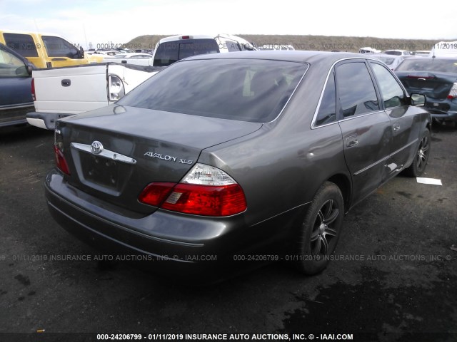 4T1BF28B13U314869 - 2003 TOYOTA AVALON XL/XLS GRAY photo 4