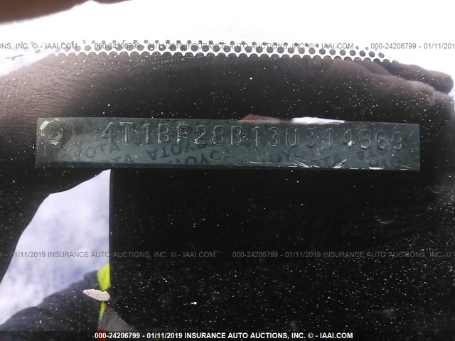 4T1BF28B13U314869 - 2003 TOYOTA AVALON XL/XLS GRAY photo 9