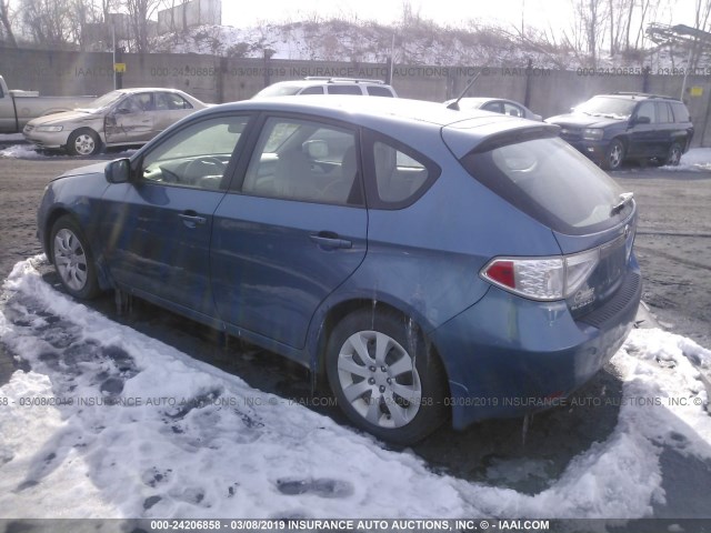 JF1GH61659G817083 - 2009 SUBARU IMPREZA BLUE photo 3