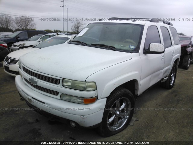 1GNEK13Z24R113604 - 2004 CHEVROLET TAHOE K1500 WHITE photo 2