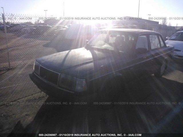 YV1AA8842M1450458 - 1991 VOLVO 240 BLACK photo 2