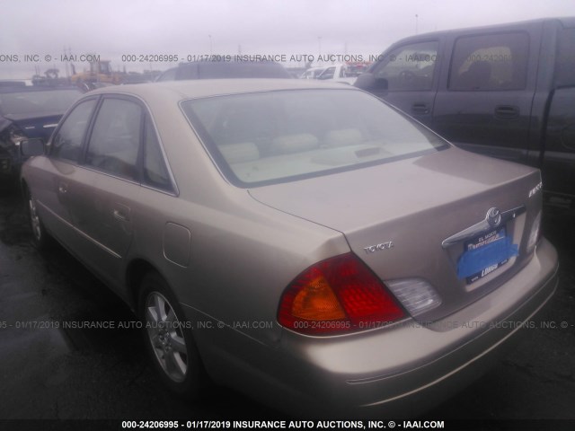 4T1BF28B91U182702 - 2001 TOYOTA AVALON XL/XLS TAN photo 3